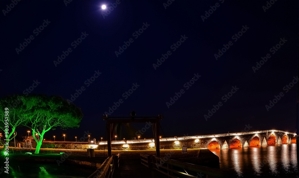 Moon at the bridge