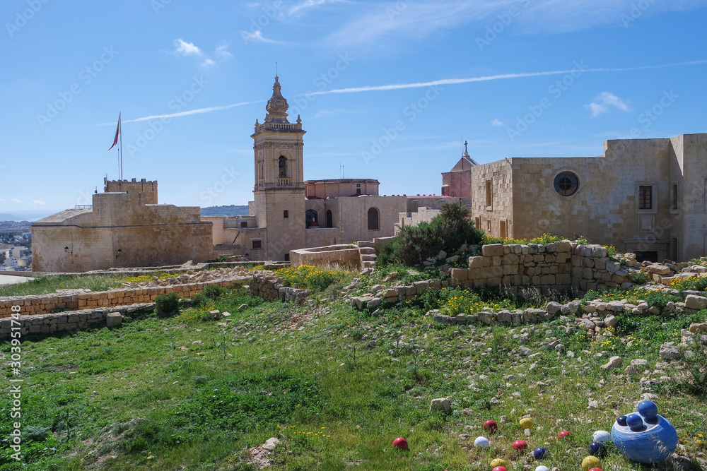 Fortified buildings the citadel Victoria, Gozo, Malta