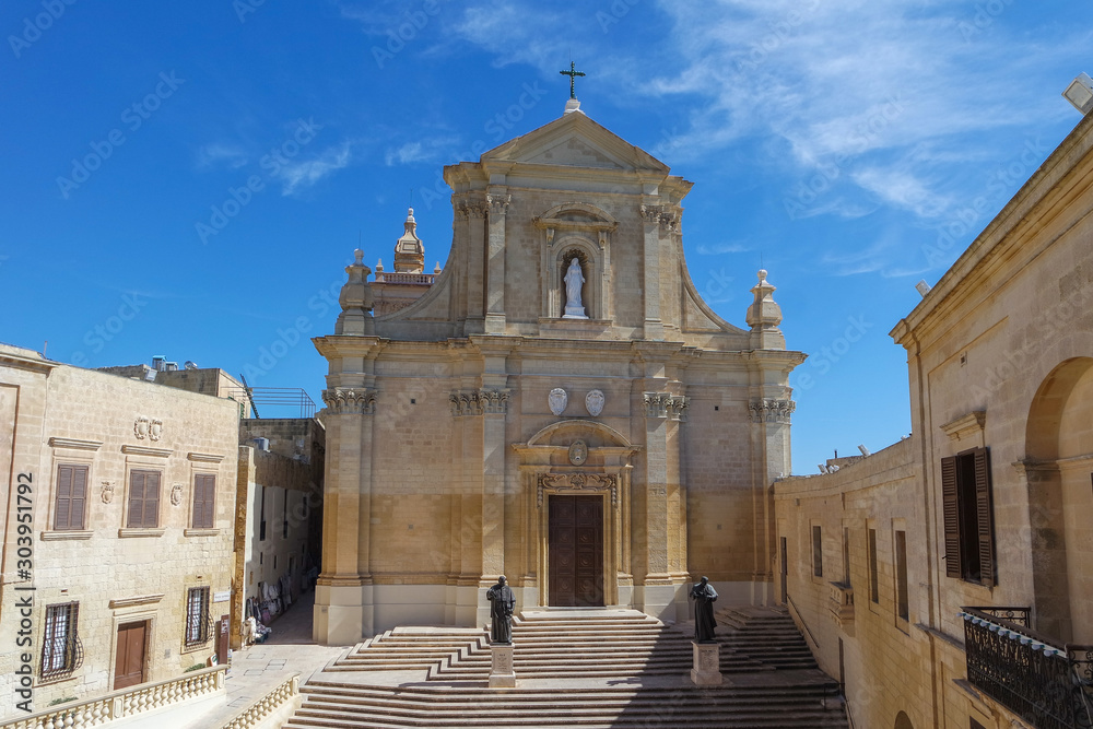 Cathedral of Assumption in the Cittadella Victoria, Gozo, Malta