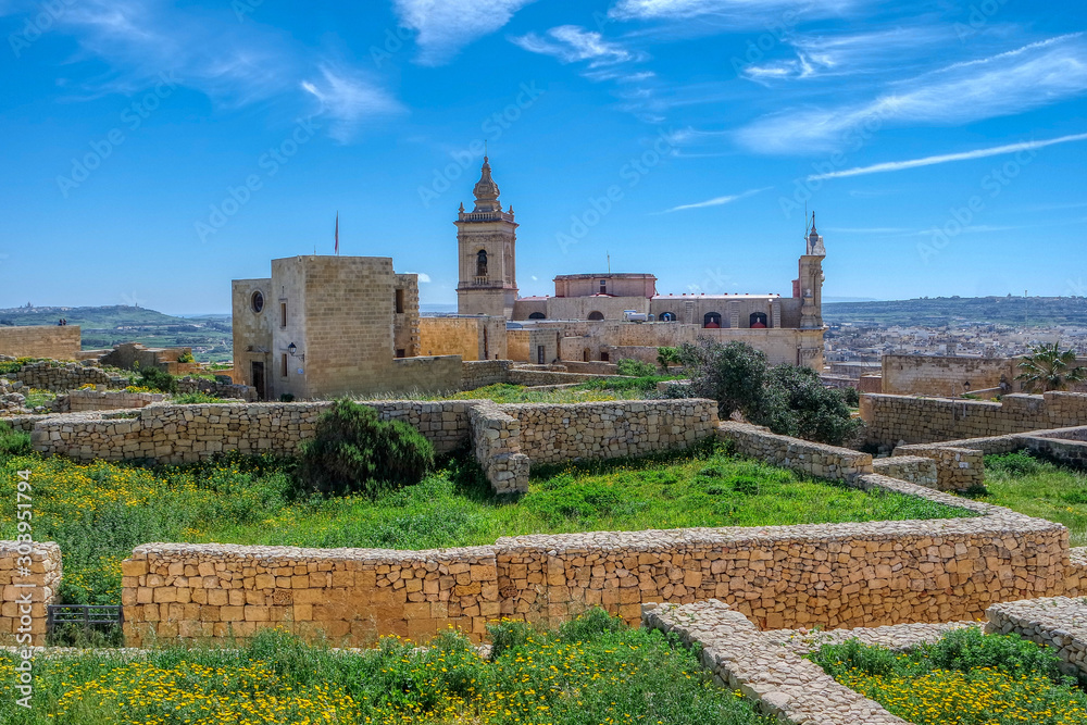 View of historic Citadel In Malta (the Gran Castello)
