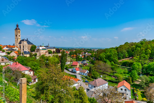 Aerial view of Kutna Hora in Czech republic photo