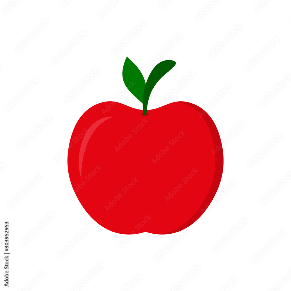 Red apple - vector illustration