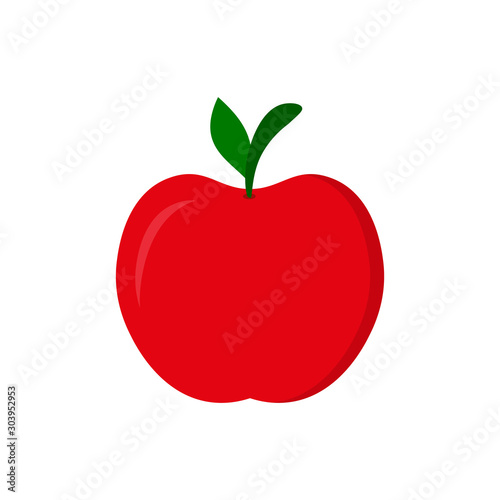 Red apple - vector illustration