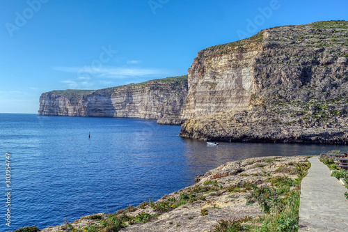 Xlendi Bay on the Maltese island of Gozo, Malta