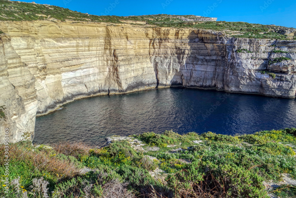 Sanap Cliffs Sunset, Gozo island, Malta