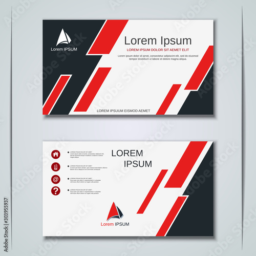 Modern business visiting card vector design template