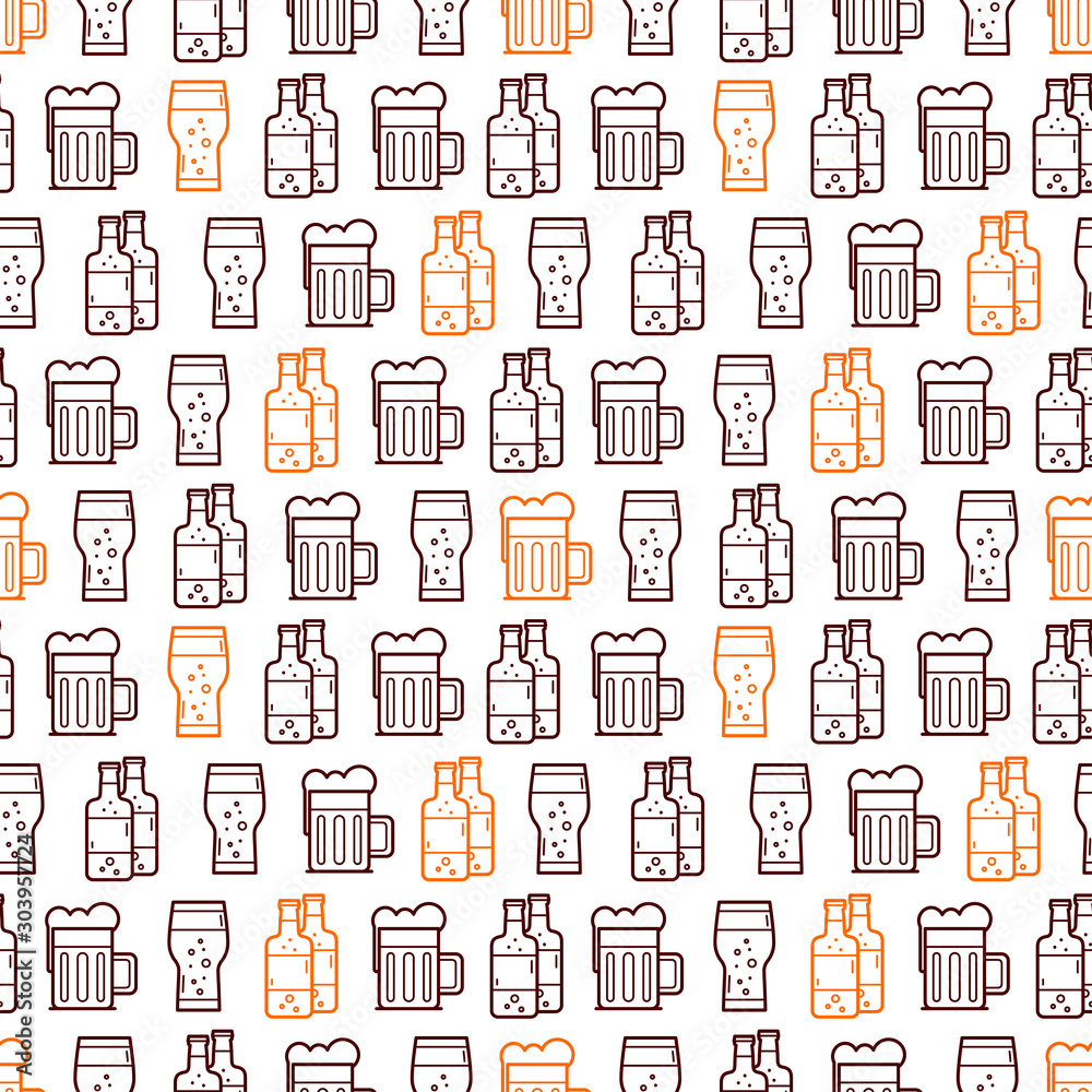 Beer seamless pattern Beer seamless pattern