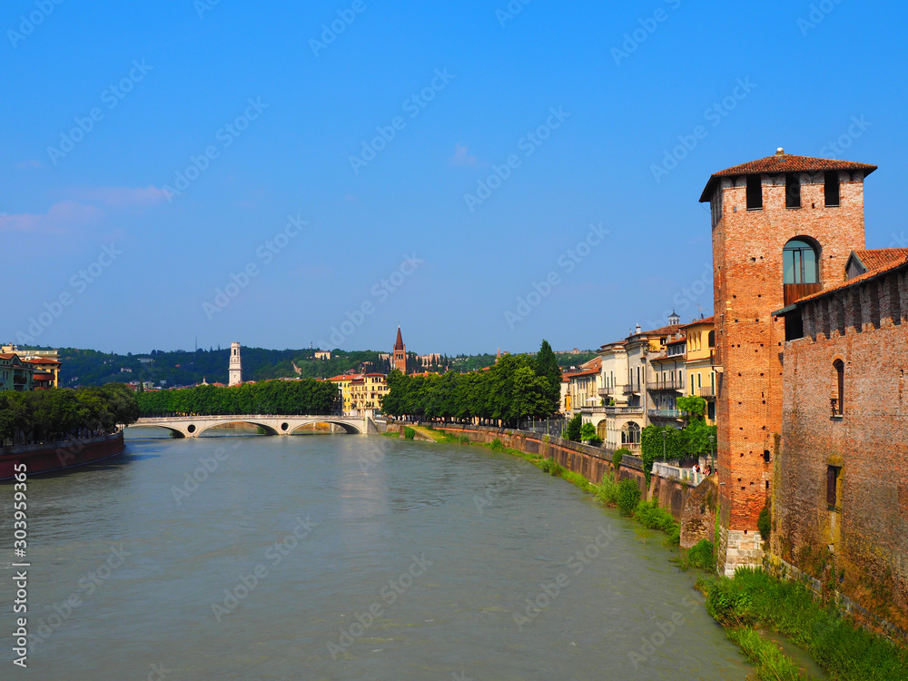 View of the city of Verona, Italy