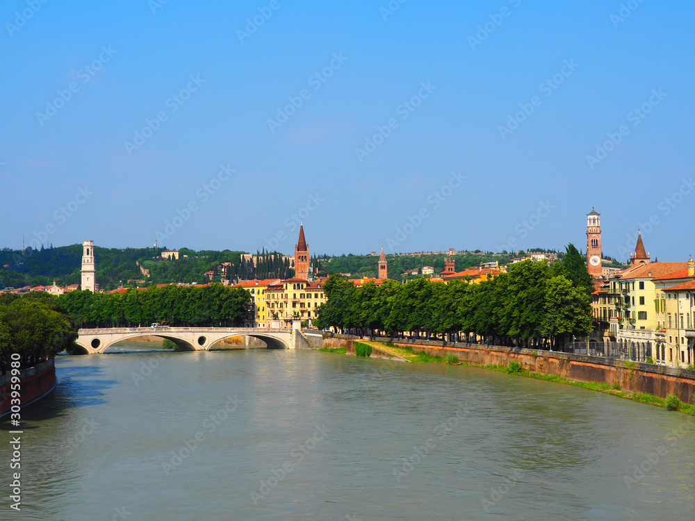 View of the city of Verona, Italy