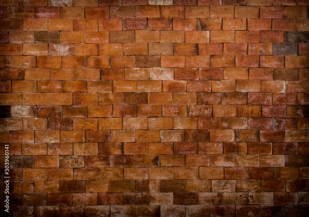 Old red brown brick wall texture background. Old red brown brick wall texture background.