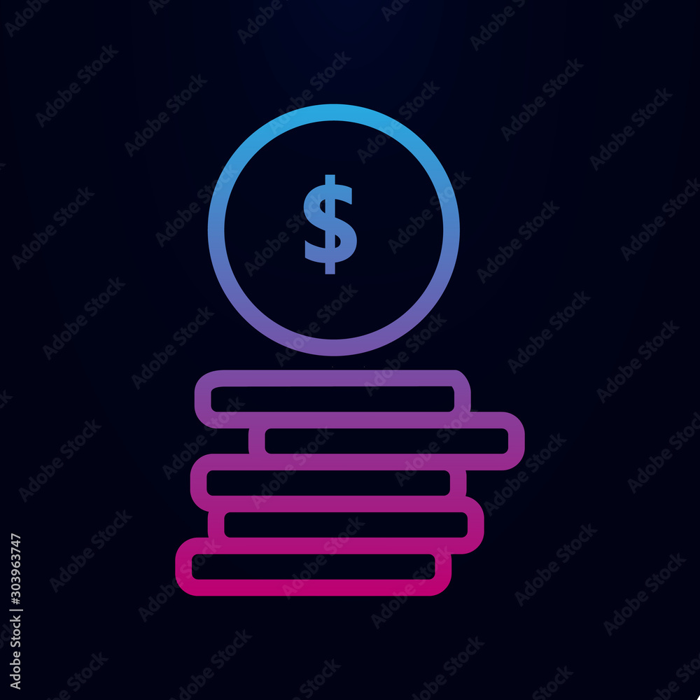 Money nolan icon. Simple thin line, outline vector of finance icons for ui and ux, website or mobile application Money nolan icon. Simple thin line, outline vector of finance icons for ui and ux, website or mobile application