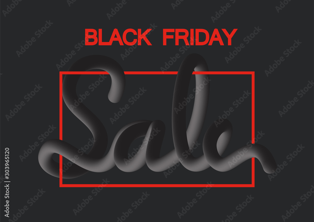 Fotografie Black Friday sale vector illustration
