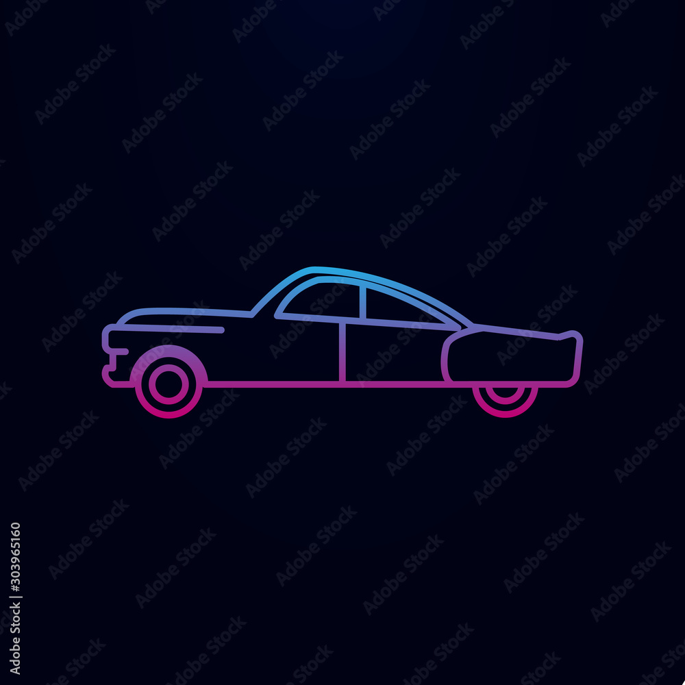 Car of the fifties nolan icon. Simple thin line, outline vector of generation icons for ui and ux, website or mobile application