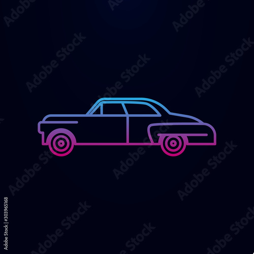 Car of the sixties nolan icon. Simple thin line  outline vector of generation icons for ui and ux  website or mobile application