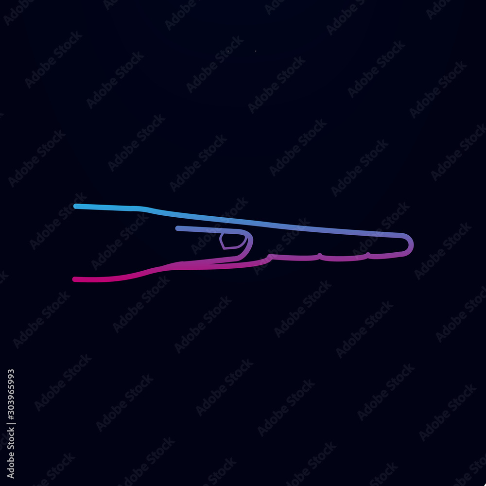 Hand sign straight arm nolan icon. Simple thin line, outline vector of hands icons for ui and ux, website or mobile application Hand sign straight arm nolan icon. Simple thin line, outline vector of hands icons for ui and ux, website or mobile application