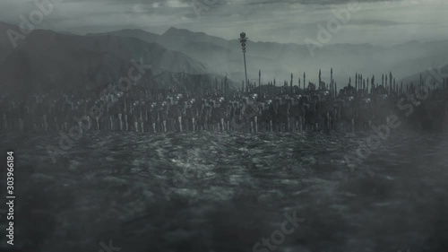 Roman Army Standing in a Battlefield