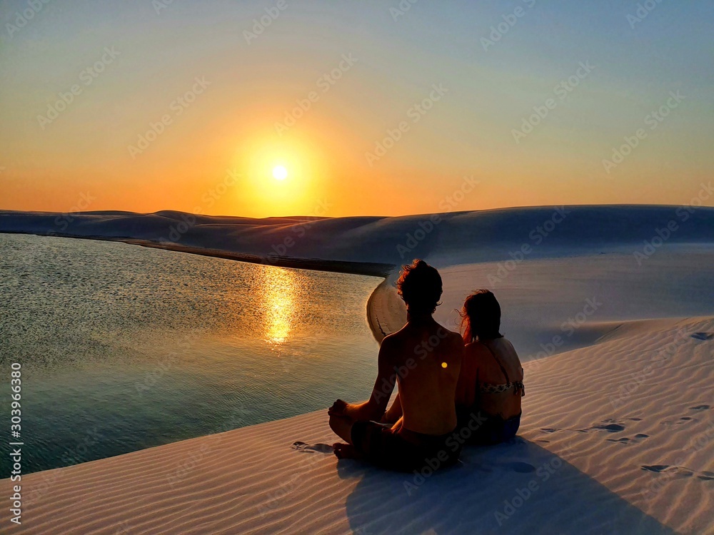 Couple Under Sunset
