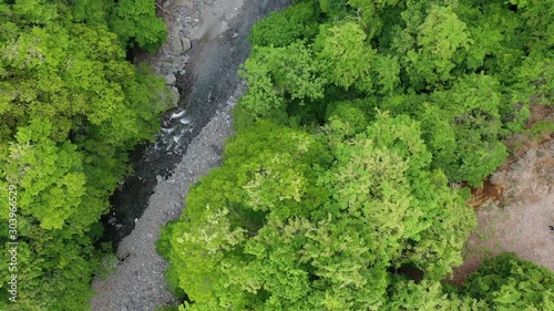  Drone in fresh green valley 4k photo