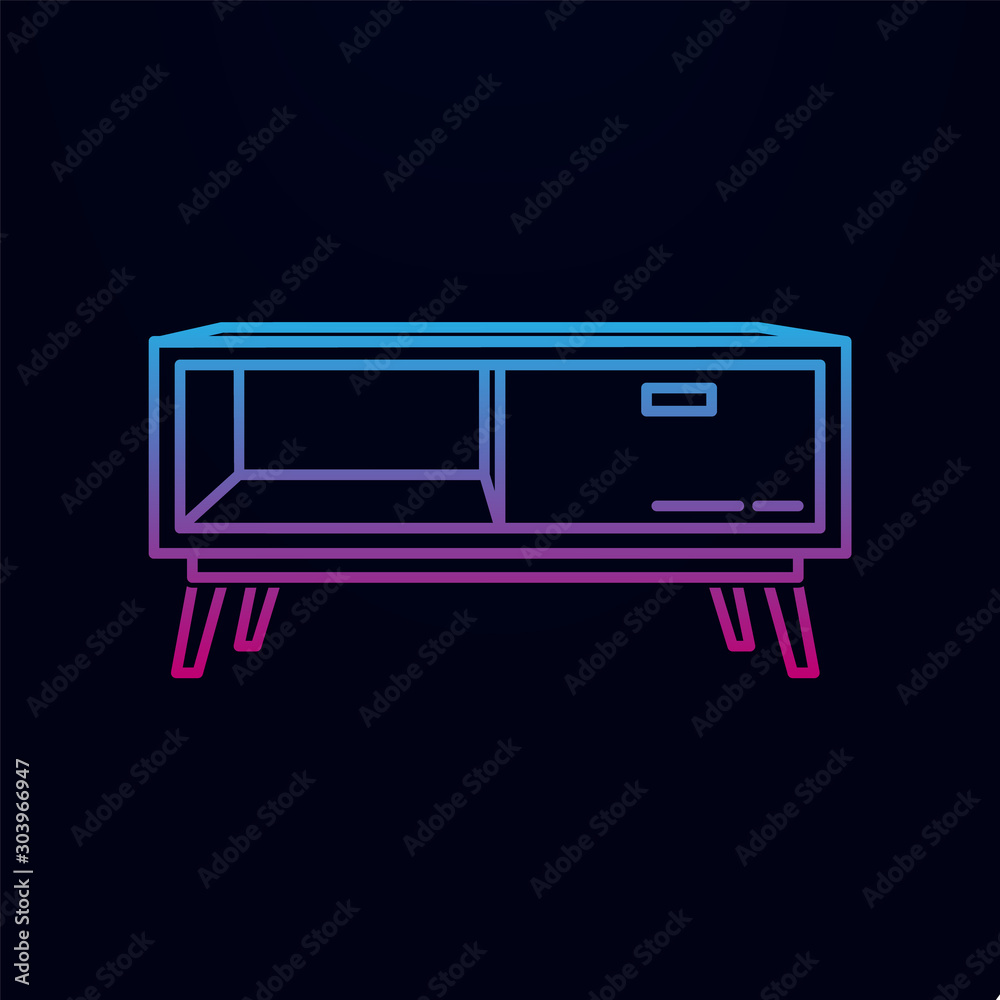 Chest of drawers nolan icon. Simple thin line, outline vector of household icons for ui and ux, website or mobile application Chest of drawers nolan icon. Simple thin line, outline vector of household icons for ui and ux, website or mobile application