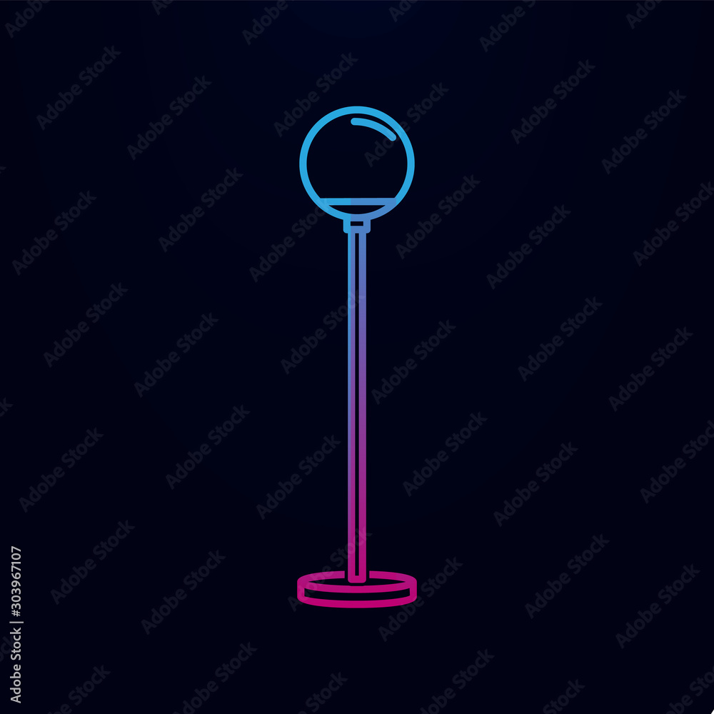 Floor lamp nolan icon. Simple thin line, outline vector of household icons for ui and ux, website or mobile application