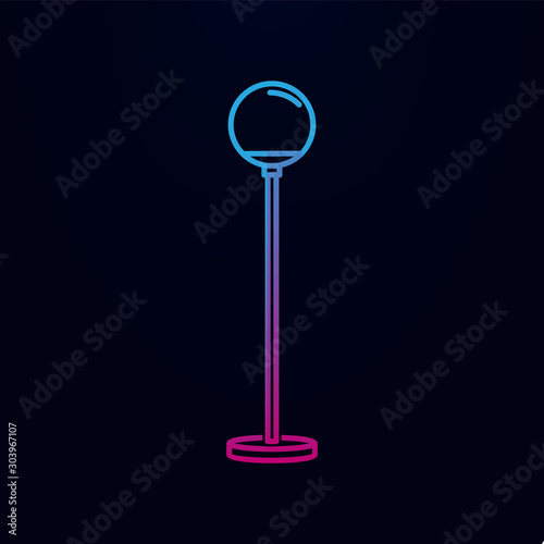 Floor lamp nolan icon. Simple thin line, outline vector of household icons for ui and ux, website or mobile application