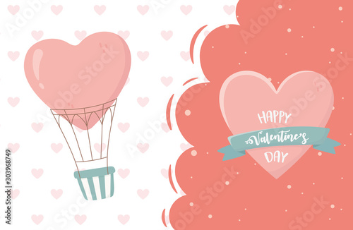 happy valentines day air balloon heart love passion