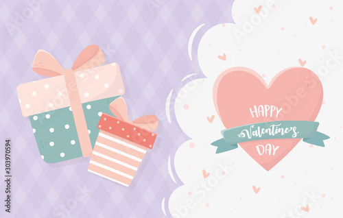 happy valentines day decorative gifts heart ribbon