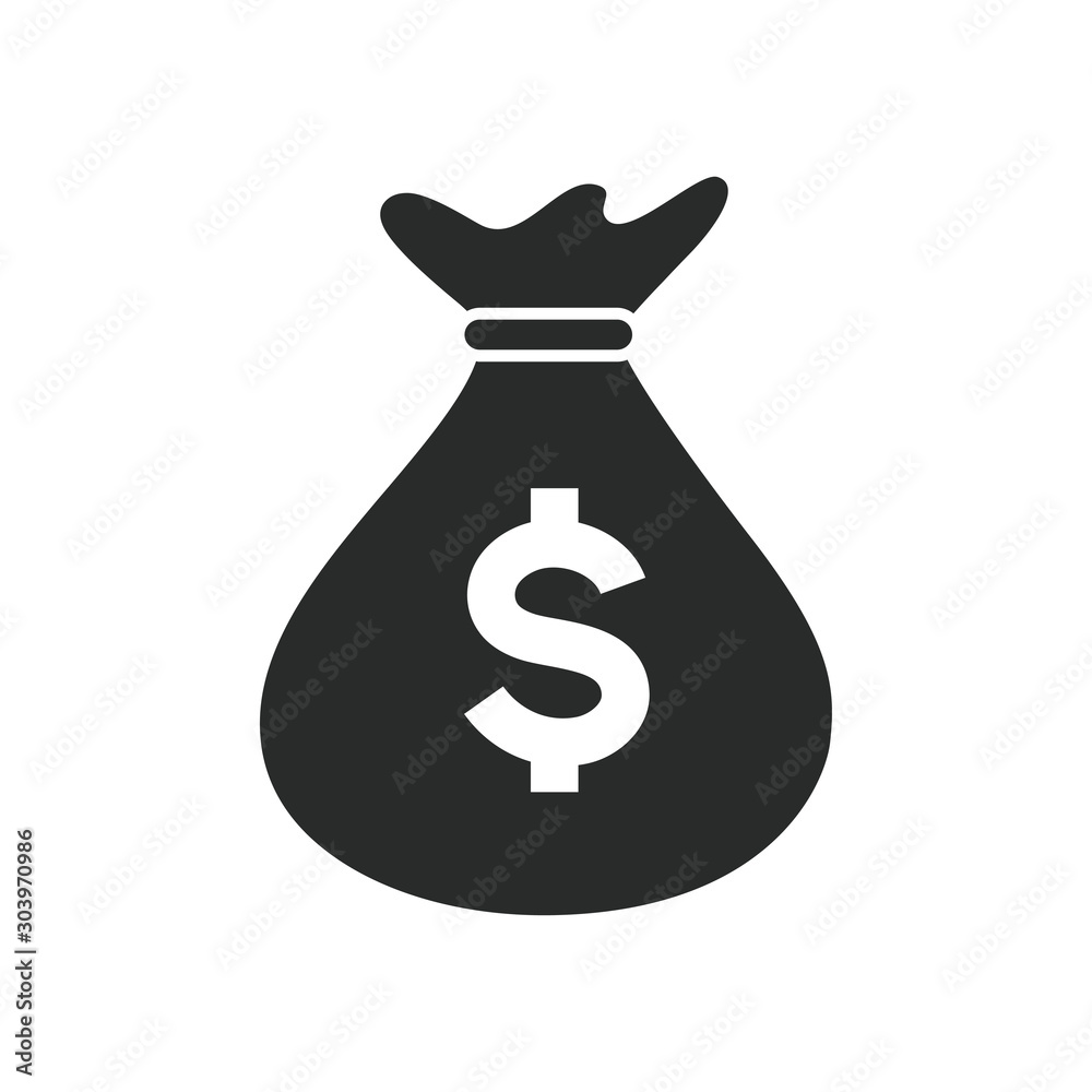 bag of money icon vector design template bag of money icon vector design template