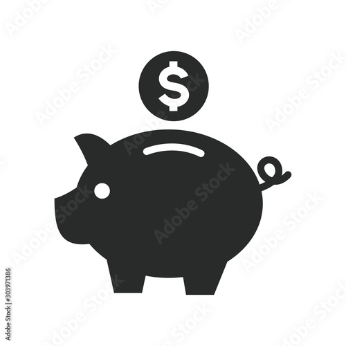 piggy bank icon vector template