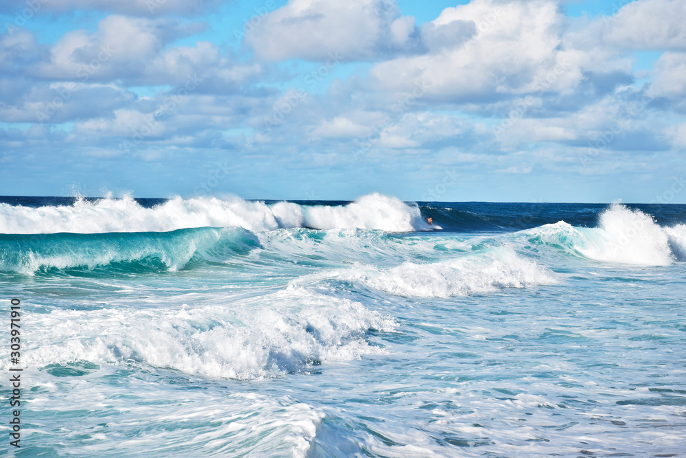 Hawaii surf wave, Banzai Pipeline, Oahu