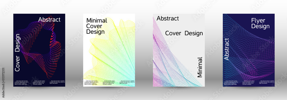 Cover design template set 