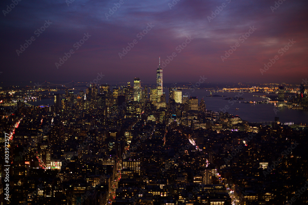 Manhattan am Abend