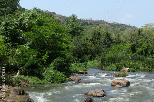 papanasam river in Tamil Nadu, India. photo