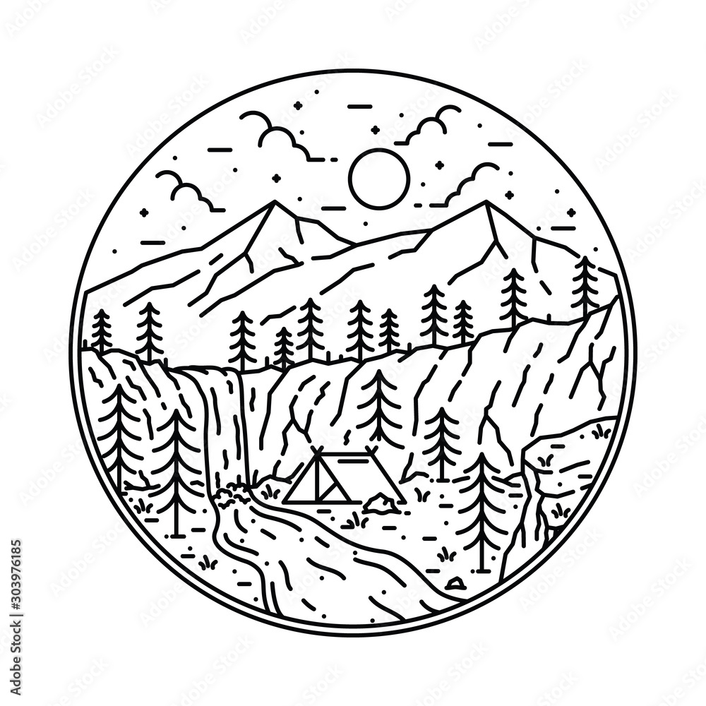 Camping Hiking Climbing Nature Adventure Graphic Illustration Vector Art T-shirt Design Camping Hiking Climbing Nature Adventure Graphic Illustration Vector Art T-shirt Design
