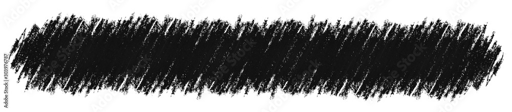 Black abstract crayon background. Abstract crayon on white background. Black crayon scribble texture. Wax pastel spot. It is a hand drawn.