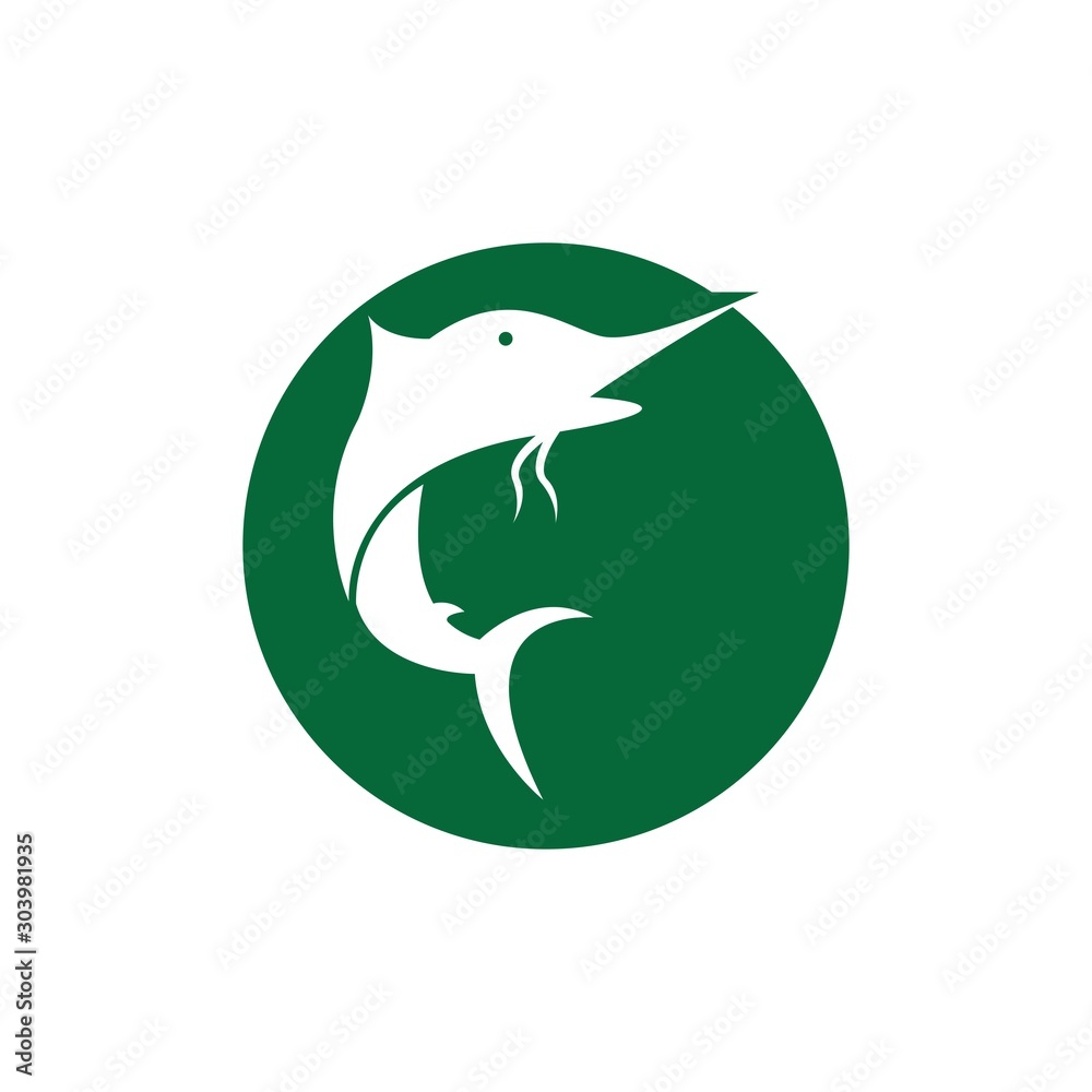 Obraz premium fish logo template vector icon