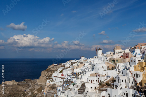 oia village in santorini island greece