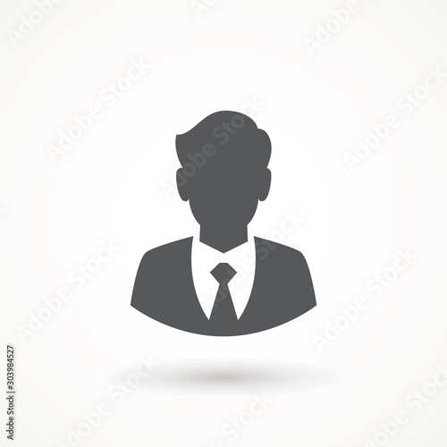 Male avatar icon suitable for info graphics, websites and print media and interfaces. User vector of man in business suit Businessman icon.