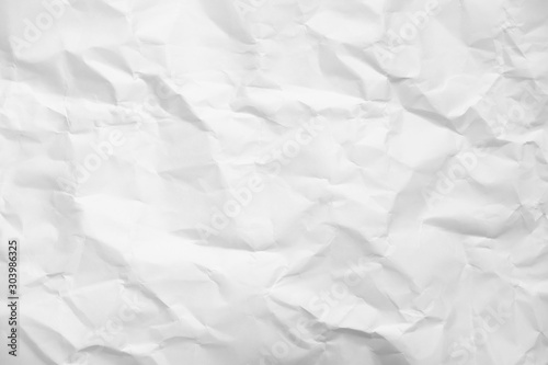 White crumpled paper texture background. 