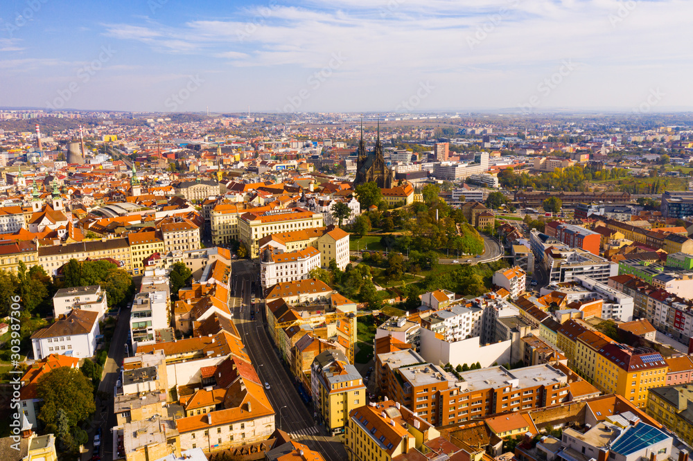 Cityscape of Brno, Czech Republic