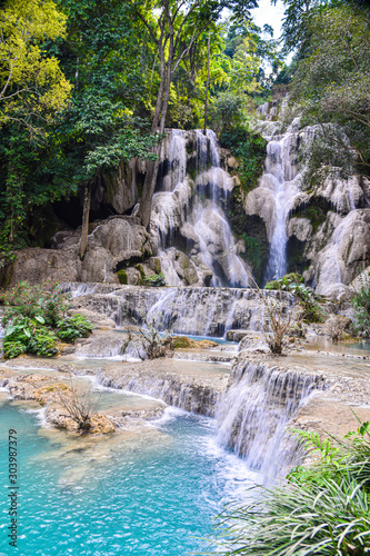 Kuangsi Waterfall in Luang Prabang  Laos