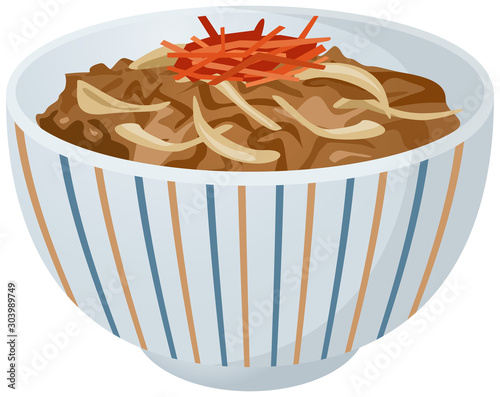 牛丼のイメージイラスト