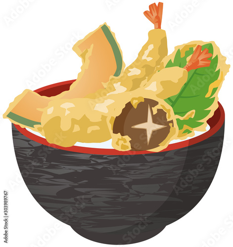 天丼のイメージイラスト