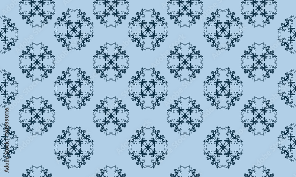 Modern texture with seamless dark blue leaf floral. Modern texture with seamless dark blue leaf floral.