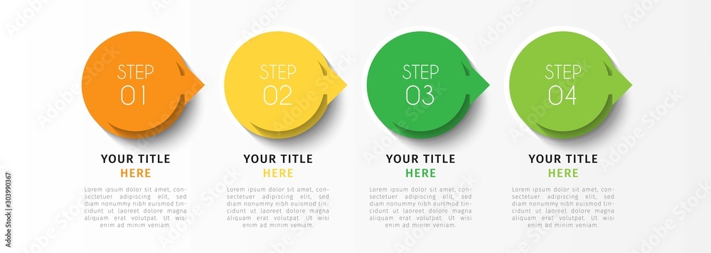 Vector infographic design template with 4 options or steps. Can be used ...