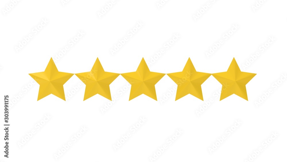 3d rendering of star rating symbols isolated in a studio background 3d rendering of star rating symbols isolated in a studio background