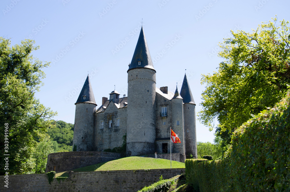 The Castle of Vêves, outside the village of Celles, province of Namur, Belgium, Europe
