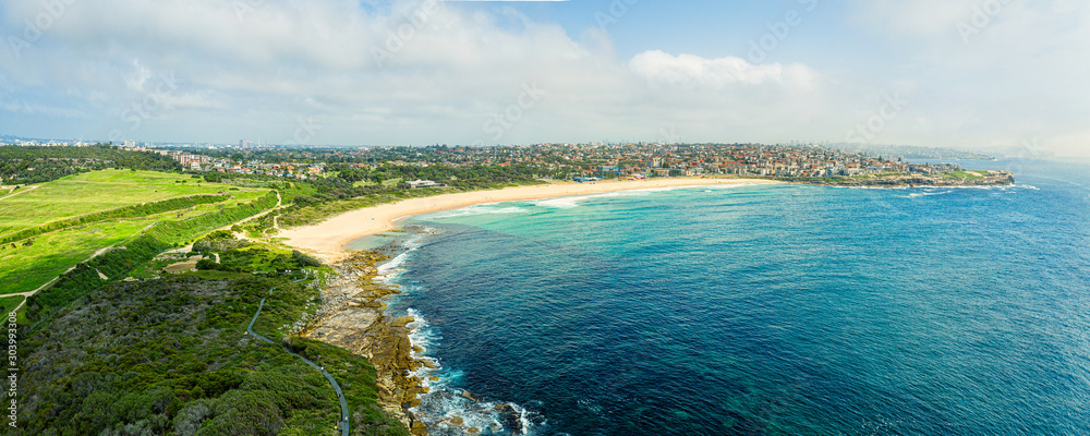 Obraz na plátně Panoramic coastal views  of Sydney Coastline