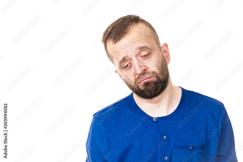 Sad worried adult man Sad worried adult man
