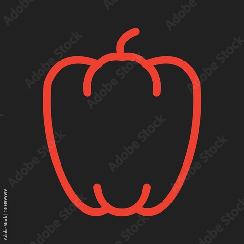 paprika icon isolated on abstract background
